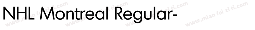NHL Montreal Regular字体转换